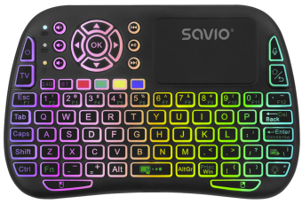 Product_118768_1 Klaviatūra Savio ARGB Mini Bluetooth + 2.4 GHz Black - Image 1