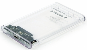 Product_47407_1 Gembird HDD/SSD enclosure 2.5 SATA USB 3.0 Transparent - Image 1