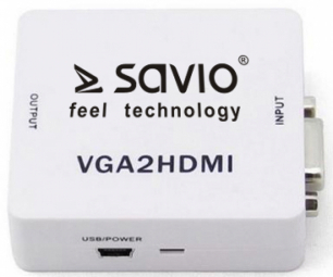 Savio VGA – HDMI Full HD / 1080p 60Hz Converter/ Adapter
