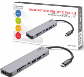 Savio Multifunctional USB Type C 7IN1 HUB
