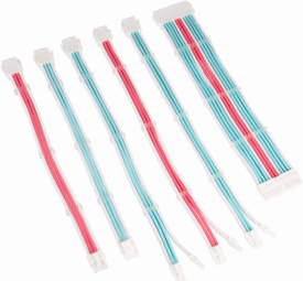 Product_98036_1 PSU Kabeļu Pagarinātāji Kolink Core 6 Cables White / Neon Blue / Pure Pink - Image 1