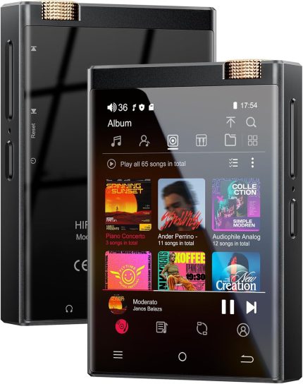 HiFi MP3 Player with Bluetooth and WiFi, Oilsky 80GB Lossless DSD High Fidelity Digital Audio Music Player, Portable Android Spotify MP3 Player, up to 1TB