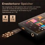 HiFi MP3 Player with Bluetooth and WiFi, Oilsky 80GB Lossless DSD High Fidelity Digital Audio Music Player, Portable Android Spotify MP3 Player, up to 1TB - Image 5