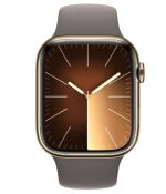 Apple Watch Series 9 GPS + Cellular 45mm Gold Stainless Steel Case with Clay Sport Band - M/L - Image 2
