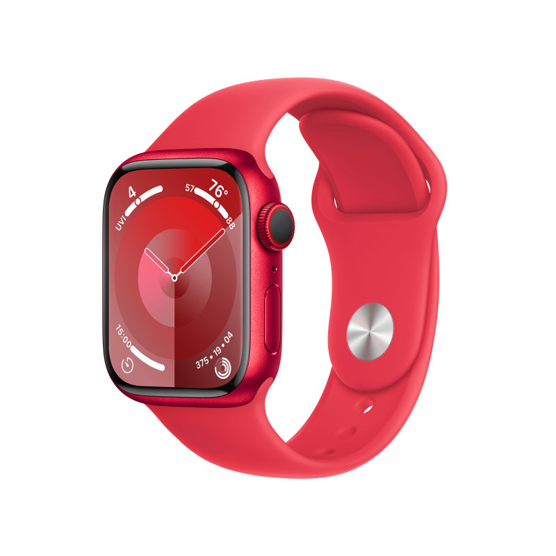 2 Apple Watch Series 9 GPS 41mm (PRODUCT)RED Aluminium Case with (PRODUCT)RED Sport Band - M/L - Image 2