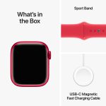Apple Watch Series 9 GPS 41mm (PRODUCT)RED Aluminium Case with (PRODUCT)RED Sport Band - M/L - Image 3