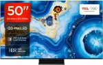 TCL 50QM8B 50 inch (127 cm) Mini LED TV, QLED, 144 Hz, 4K HDR Premium 1250 nits, Google TV, Dolby Vision IQ & Atmos, Onkyo, Google Assistant, Game Master Pro 2.0