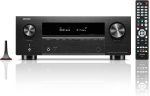 Denon AVC-X3800H 9.4 Channel AV Receiver, Amplifier with Auro-3D, Dolby Atmos, DTS:X, 6 Inch 8K Inputs and 3 Outputs, Bluetooth, AirPlay 2, HEOS Multiroom, Alexa Compatible, Black