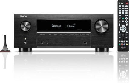 Denon AVC-X3800H 9.4 Channel AV Receiver, Amplifier with Auro-3D, Dolby Atmos, DTS:X, 6 Inch 8K Inputs and 3 Outputs, Bluetooth, AirPlay 2, HEOS Multiroom, Alexa Compatible, Black