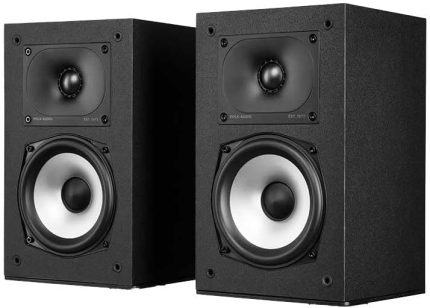 Polk Audio Monitor XT15 Compact Shelf Speaker, Stereo Speaker, Surround Speaker, Hi-Res Certified, Dolby Atmos and DTS:X Compatible, HiFi and Home Cinema Speakers (Pair)