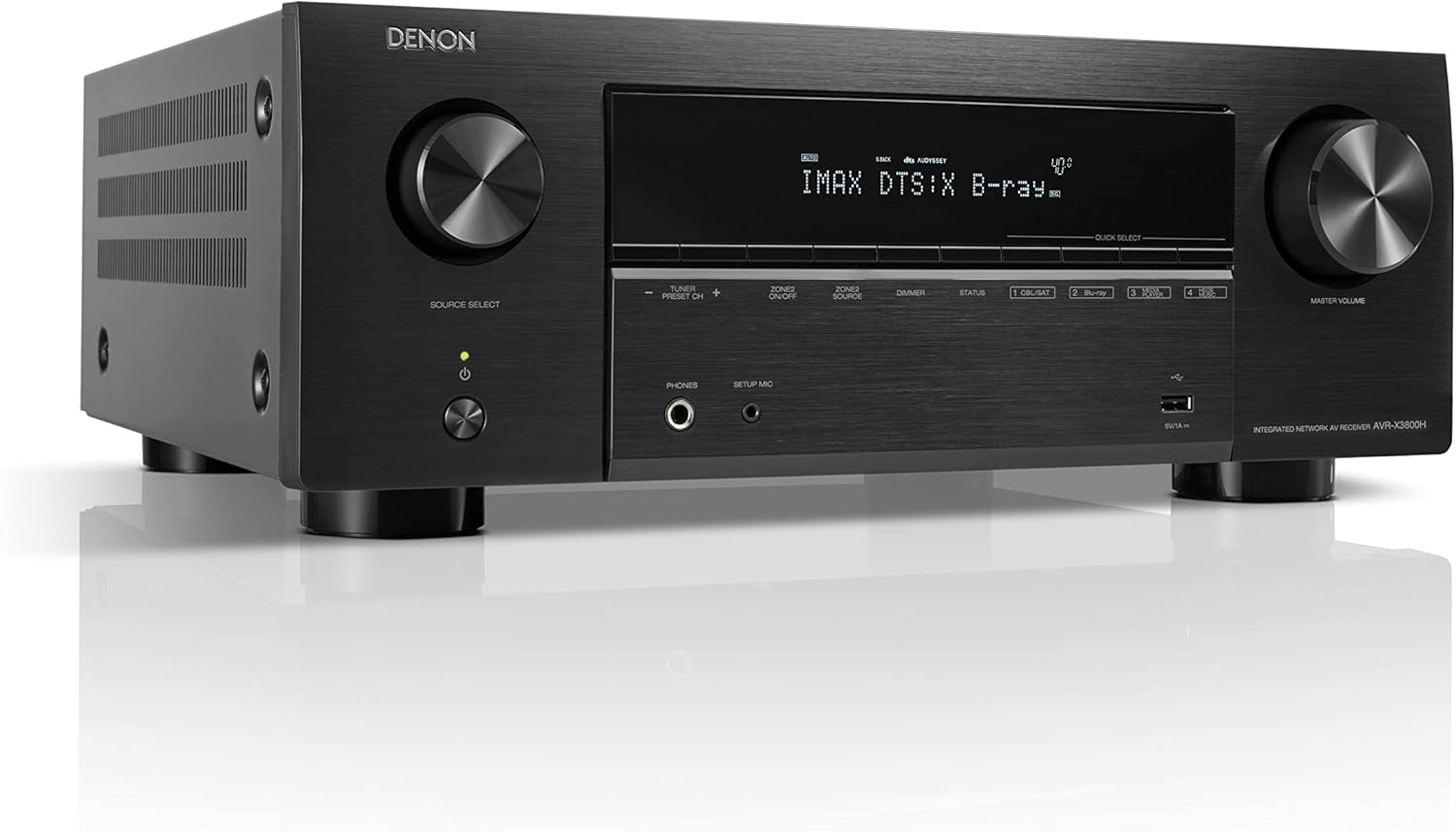 6 Denon AVC-X3800H 9.4 Channel AV Receiver, Amplifier with Auro-3D, Dolby Atmos, DTS:X, 6 Inch 8K Inputs and 3 Outputs, Bluetooth, AirPlay 2, HEOS Multiroom, Alexa Compatible, Black - Image 6