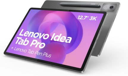 Lenovo Idea Tab Pro Tablet | 12.7 Inch 3K Display | MediaTek Dimensity 8300 | 8GB RAM | 256GB | Luna Grey | Includes Tab Pen Plus