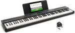 Alesis Keyboard Electric Piano with 88 Keys, 480 Sounds, Speakers, USB MIDI, Notes/Tablet Tray, Power Adapter & Piano Lessons for Beginners