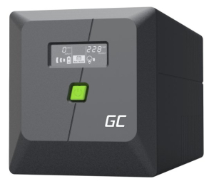 Nepārtrauktas barošanas bloks Green Cell PowerProof LCD UPS 1000VA 700W USB 2x Schuko + 2x IEC