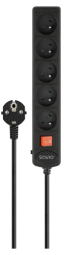 Pagarinātājs Savio Surge Protection Power Strip 5 sockets 3m