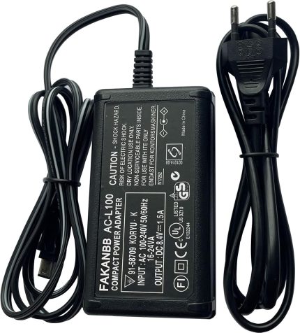 AC-L100 AC Adapter Power Supply Compatible with Sony HandyCam DCR-TRV18 TRV460 TRV520 DCR-TRV250 DCR-TRV260 TRV330 TRV27 TRV840 TRV103 TRV130 TRV150, CCD-TRV328 TRV V128 TRV108 TRV308, DCR-PC110