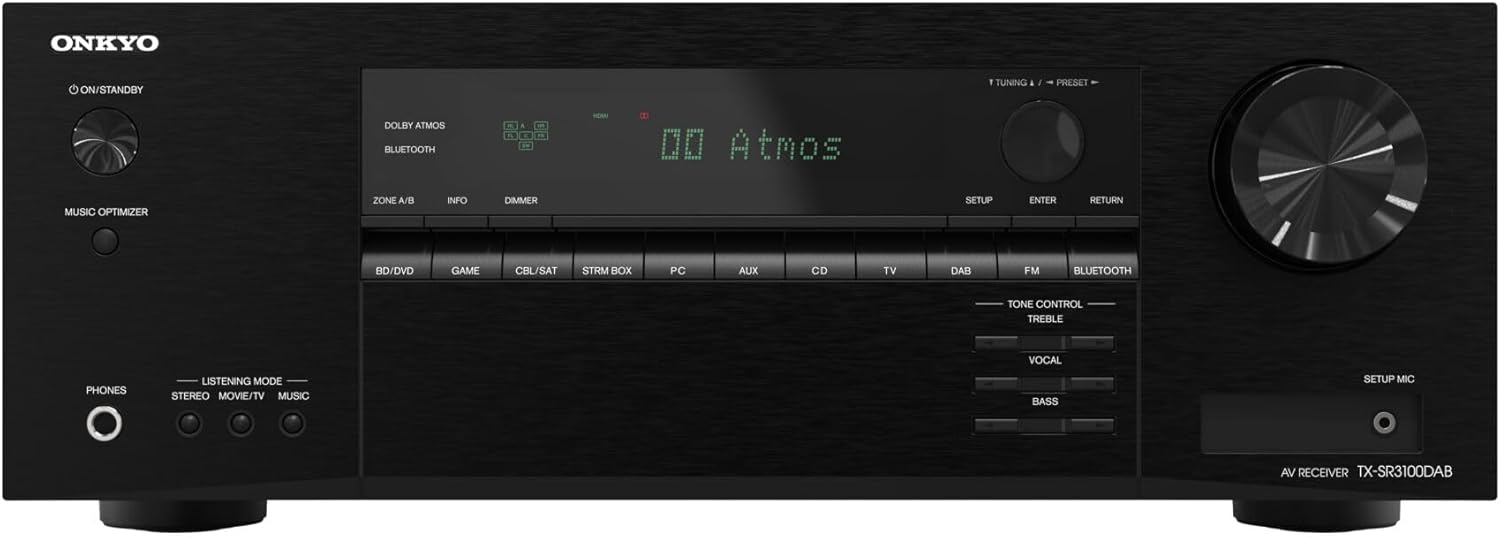 1 Onkyo TX-SR3100 AV Receiver 5.2 - HDMI, Bluetooth, Auto Calibration - Image 1