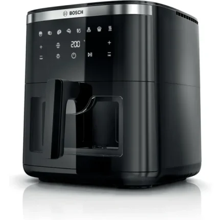 Bosch MAF671B0 Series 6 Hot Air Fryer, XXL 7.2 L Capacity, 7 Preset Programmes, Illuminated Viewing Window, Up to 65% Faster Cooking, AirFryer in Black