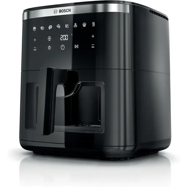 1 Bosch MAF671B0 Series 6 Hot Air Fryer, XXL 7.2 L Capacity, 7 Preset Programmes, Illuminated Viewing Window, Up to 65% Faster Cooking, AirFryer in Black - Image 1
