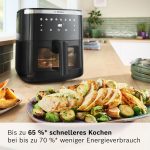 Bosch MAF671B0 Series 6 Hot Air Fryer, XXL 7.2 L Capacity, 7 Preset Programmes, Illuminated Viewing Window, Up to 65% Faster Cooking, AirFryer in Black - Image 3