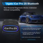 Vgate iCar Pro 2S Bluetooth OBD2 Diagnostic Tool for iOS, Android & Windows, Auto Scan Tool Supports Electric and Hybrid Vehicles - Image 4
