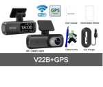 Videoreģistrators Kocam 4K Dash Cam Dual Lens With 1080P Rearview Camera Night Vision Black Box GPS