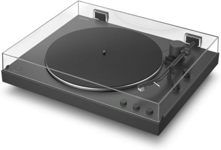 Sony PS-LX3BT Wireless Bluetooth Turntable with Fully Automatic Playback, Hi-Res Audio, Belt Drive, Built-in Phono Preamp, 2 Speeds and Dust Cover - Black