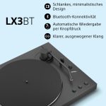 Sony PS-LX3BT Wireless Bluetooth Turntable with Fully Automatic Playback, Hi-Res Audio, Belt Drive, Built-in Phono Preamp, 2 Speeds and Dust Cover - Black - Image 2