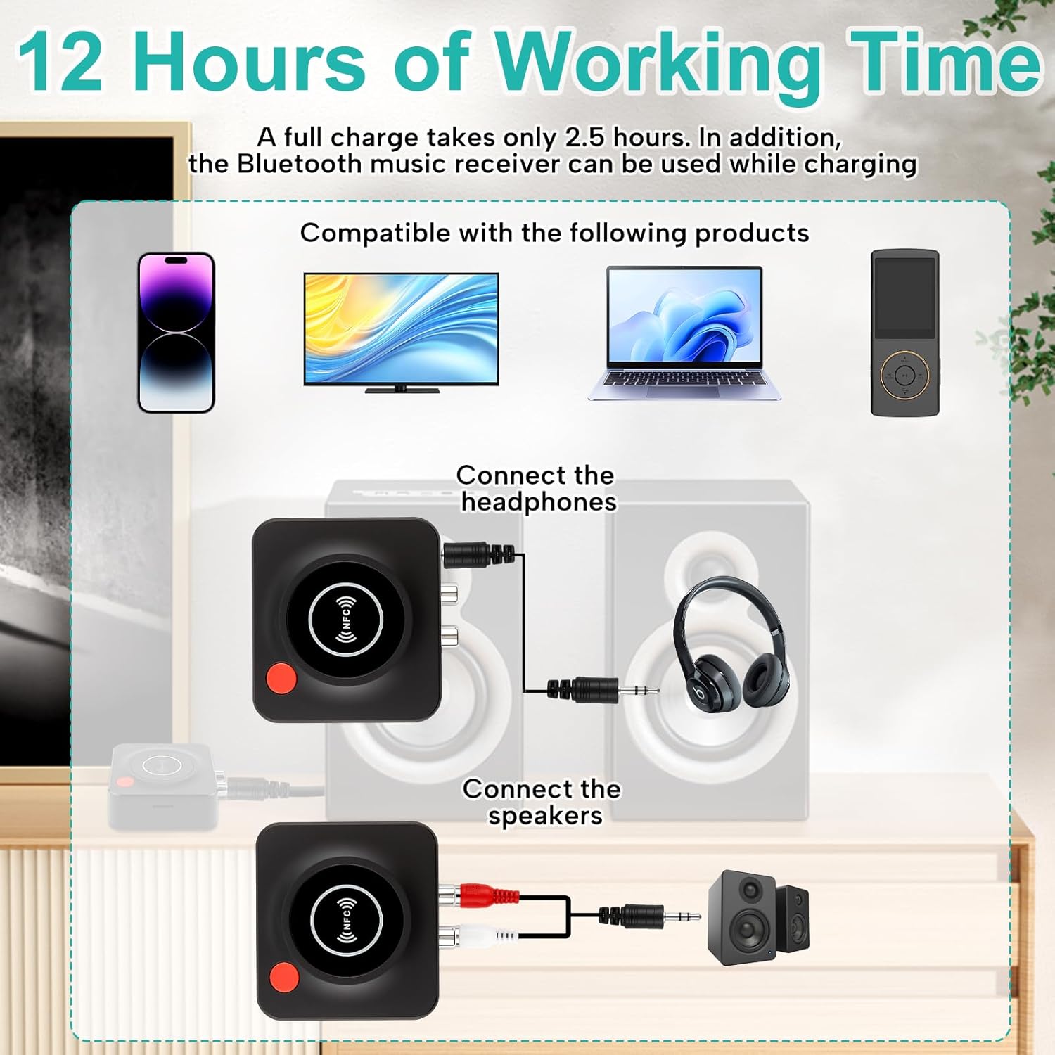 5 Bluetooth 5.1 Audio Receiver for Stereo System - Image 2