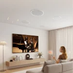 VEVOR Bluetooth Ceiling Speakers, 165.1 mm, In Ceiling & In-Wall Speaker System with Amplifier, 2-Way, for Damp Humid Placement, Home Theater, Covered Outdoor Patio and Flush Mount Wired, 4 Speakers - Image 4