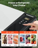 VEVOR Car Refrigerator, DC 12/24V AC100-240V Compressor Electric Cooler, -20°C to 20°C Car Fridge with APP Control, 20L Cars Freezer for RVs, Campsites, Boats, Camping, Fishing, 60W Portable Freezer - Image 4