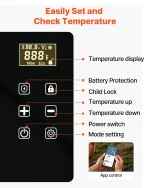 VEVOR Car Refrigerator, DC 12/24V AC100-240V Compressor Electric Cooler, -20°C to 20°C Car Fridge with APP Control, 20L Cars Freezer for RVs, Campsites, Boats, Camping, Fishing, 60W Portable Freezer - Image 5
