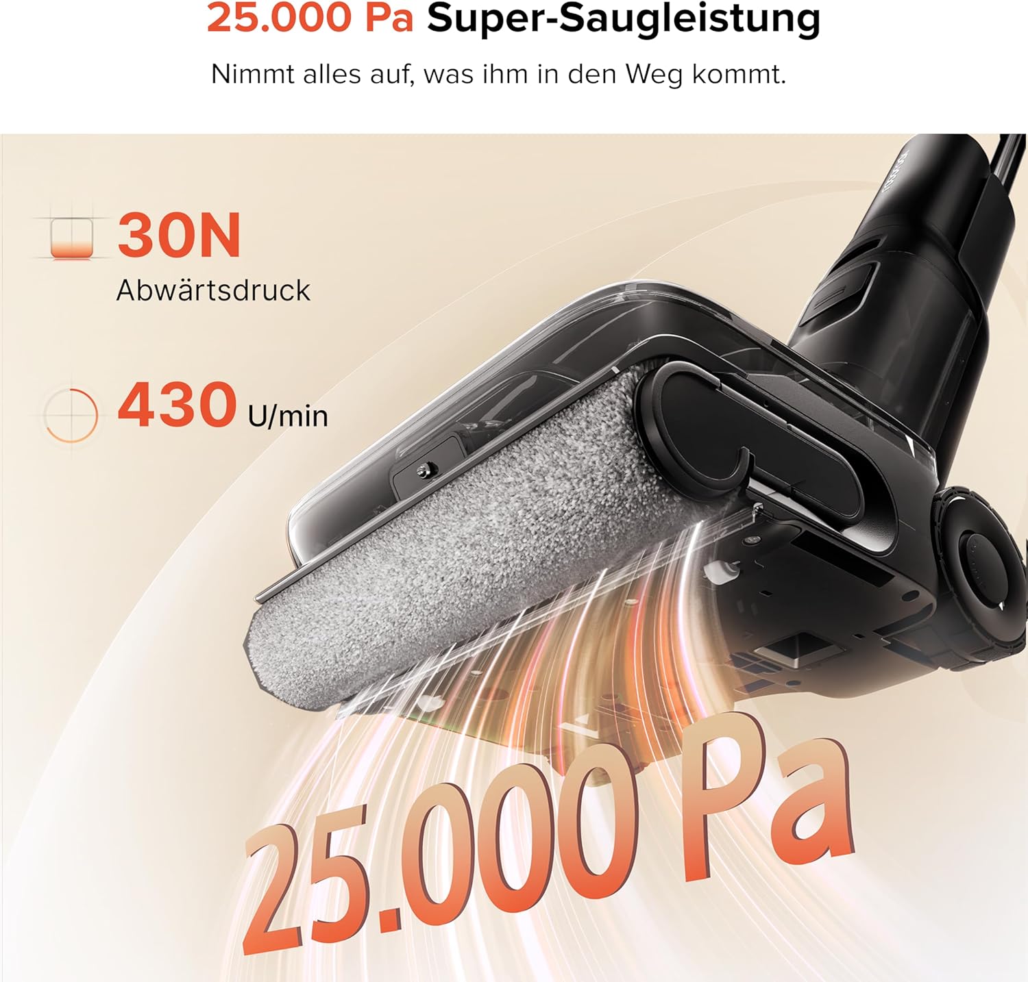 8 Roborock F25 ACE Pro Wet/Dry Vacuum Cleaner, 25000Pa, JetFoaming Against - Image 8